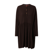 Dark Brown Womens Ribbed Short Dress SuperDry Jersey - Women