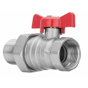 Invena Kroglični ventil za vodo z navojem 3/4” GW/MZ, z metuljasto ročico