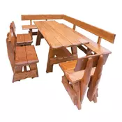 CASARREDO Vrtna garnitura OM-264 (miza + kotna klop + 3 stoli), izbor barv