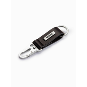 Ombre Mens key ring with snap hook - black