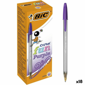 Set Kemijskih Olovaka Bic Cristal Fun Ljubicasti 1,6 mm (18 kom.)