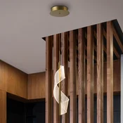 Schuller Valencia LED-visoka svetilka Velas z eno žarnico, višina 47 cm, zlata barva, kovina - Dnevna soba/jedilnica - Sodobni - zlato rumene barve - Aluminij