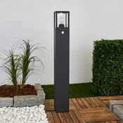 Luč za osvetlitev poti Lucande Klemens, 90 cm, senzor, antracit, E27 - Sodobni - antracitna, prozorna - Aluminij