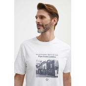 Pamucna majica Pepe Jeans COOPER za muškarce, boja: bijela, s tiskom, PM509379