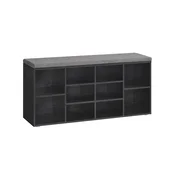 Songmics Čevlji klop 30x104x48 cm črna
