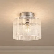 Lucande stropna svetilka Meritt, krom/prozorno, O 25 cm, steklo - Dnevna soba/jedilnica - Sodobni - prozoren, kromiran