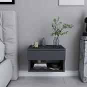 Hanah Home Jamot Nocni stocic, 44.6x29x31.9cm, Siva