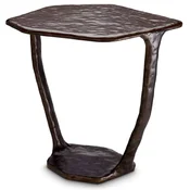 Casa Padrino luxury designer side table bronze 48 x 46 x H. 50 cm - Aluminum table - Living room furniture - Luxury furniture - Luxury living room furnishings