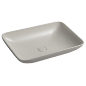 SAPHO INFRANE Elegantno Betonirano Umivalo z Izpustom 57x37cm – Bel Pesek