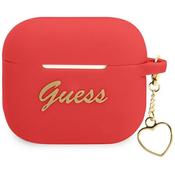 Guess GUA3LSCHSR AirPods 3 cover red Silicone Charm Heart Collection (GUA3LSCHSR)