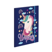 Scool Fascikla Unicorn Dark, A4, Hologram efekat, Tamnoplava