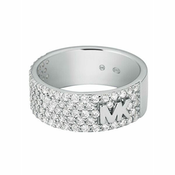 Michael Kors Bleščeč srebrn prstan s cirkoni MKC1555AN040 (Obseg 49 mm)