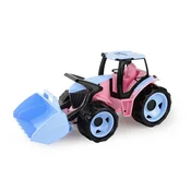 slomart Traktor z žlico, roza, v škatli, 62 cm