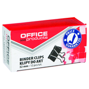 Kvačica za spise metalna 32mm Office product 12/1 crna