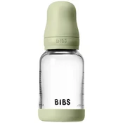 BIBS - Otroška steklena steklenička 120 ml, silikon - Sage (počasni pretok)