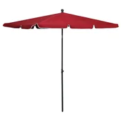 Vrtni suncobran sa šipkom 210 x 140 cm bordo
