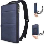 slomart ZINZ Slim & Expandable nahrbtnik za prenosnik 15-16 - razširljiv, tanek, črn