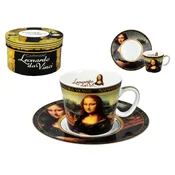 Carmani, skodelica za espresso 90 ml - leonardo DA vinci/Mona Lisa