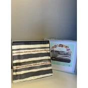 Tac Set posteljine Sidra, 200x220cm, Tamnosivo-beli