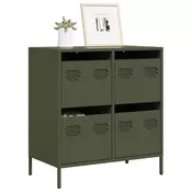 Vidaxl vidaXL Omarica olivno zelena 68x39x73,5 cm hladno valjano jeklo
