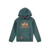 ALPHA INDUSTRIES Majica temno zelena / oranžna
