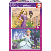 Set 2 Puzzle Disney Princess Cinderella and Rapunzel 48 Dijelovi