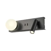Redo 01-4663 - LED zidno svetlo NORMA, LED/5W/230V + LED/3W, CRI 90, USB, crna