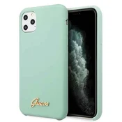 Guess Guess GUHCN58LSLMGG iPhone 11 Pro zelen/green trda torbica Silikonski Vintage Gold Logo