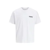 JACK & JONES Majica JORPOST svijetlozelena / svijetlocrvena / crna / bijela