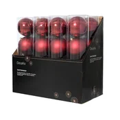 Dekordom dekoracija - hanging bauble set mix 4pcs 14cm 021298 - oxblood - kmg ( 045592 )