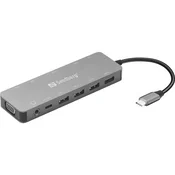 Sandberg USB-C 13-v-1 Travel Dock priklopna postaja za prenosnike