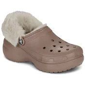 Crocs Cls Platfm Lined Fuzz Strap Cg Bež