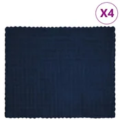 vidaXL Dežnik iz umetnega zajčjega krzna 4 pcs Morsko modra