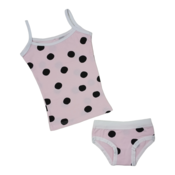 SAN-TEX Pamucni set za devojcice, Majica i veš, Roze-crni