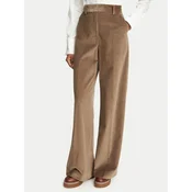 Weekend Max Mara Hlače iz tkanine Tania 2625136012 Svetlo rjava Regular Fit