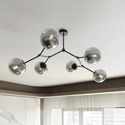 EMIBIG LIGHTING Stropna svetilka Space, črna/grafitna, šestžarni - Dnevna soba/jedilnica - Sodobni - črna, grafitna - Kovina