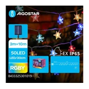 Aigostar - LED solarni božicni lanac 50xLED/8 funkcija 12m IP65 višebojni