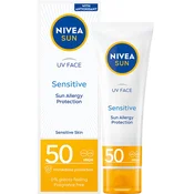 088754 NIVEA SUN Sensitive krema za obraz za občutljivo kožo z visoko zaščito SPF50 50 ml