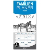 Familienplaner 2027 - AFRIKA - Schwarz-weiss Fotografien im modernen High Key Look mit 5 Spalten (Wandkalender, 21 x 45 cm) CA