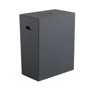 Koš za perilo LUXURY 49,5x61,8x29cm, črn - Črna - 495x618x290 mm - Gedy - LUXURY - 24 - Sintetično usnje - Koš za perilo - Kvadratni - 495 - 618 - 290 - 14
