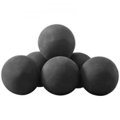 VEVOR Ognjišče krogle okrogle keramične 125x125 mm črne barve