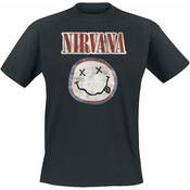 Nirvana Majica Distressed Logo Unisex Black L