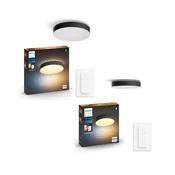 Philips - Komplet 1x prigušiva LED svjetiljka Hue ENRAVE 33,5W/230V + 1x prigušiva LED žarulja 9,6W + daljinski upravljac