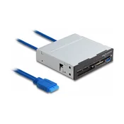 3,5-palčni bralnik kartic SuperSpeed USB s 6 režami + 1 x vtičnica USB tipa A