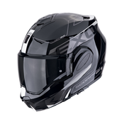 Motociklisticka kaciga na preklop Scorpion EXO-TECH EVO TRAVELER crno-bijela