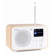 Milan DAB+/BT Radio z vgrajeno baterijo 15w bele barve