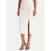 Patrizia Pepe Midi krilo 8G0530/A701-W409 Écru Regular Fit