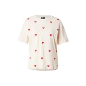 VERO MODA Majica VMMATTY bež / svetlo rdeča