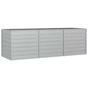 Vidaxl Visoka greda 240x80x77 cm pocinkano jeklo srebrna