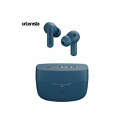 URBANISTA ATLANTA brezžične slušalke, bluetooth 5.2, TWS, ANC, do 34 ur predvajanja, upravljanje na dotik, IPX4 vodoodpornost, USB Type-C, modre (Steel Blue)